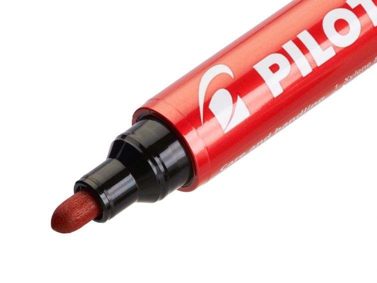 Pilot Marcatore Permanente 100 Nero Punta Tonda 4,5 mm - Confezione Risparmio 15 5 Pezzi