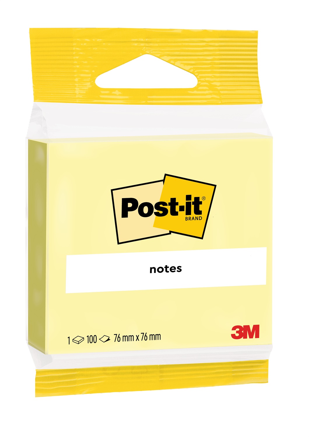 Post-it Giallo Canary™ Foglietti Autoadesivi Removibili 76mm x 76mm - 100 Fogli, 72 g/m²