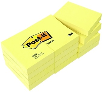 Post-it® Foglietti Riposizionabili Giallo Canary 38x51 mm - 100 ff, Conf. da 12
