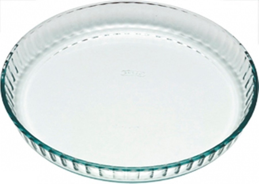 Pyrex Bake & Enjoy Stampo Crostata Rotondo in Vetro Borosilicato Ø 24-25 cm - Resistente al Caldo e al Freddo, Lavabile in Lavastoviglie