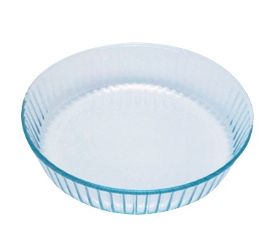 Pyrex Tortiera Rotonda in Vetro Borosilicato Ø 26 cm - Alta Trasparenza e Resistente a Temperature Estreme