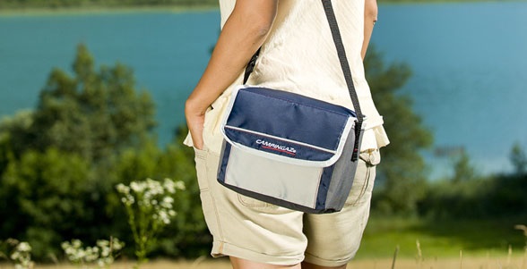 Campingaz Fold'N Cool Borsa Termica 5 L Dark Blue - Nylon 70D, Tracolla Regolabile, Tasca Frontale