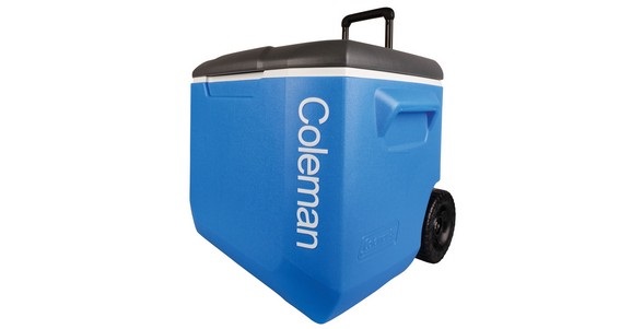 Coleman 60QT Performance Wheeled Cooler - Borsa Frigo Termica 56L con Isolamento in Schiuma PU, Ruote e Maniglia Telescopica