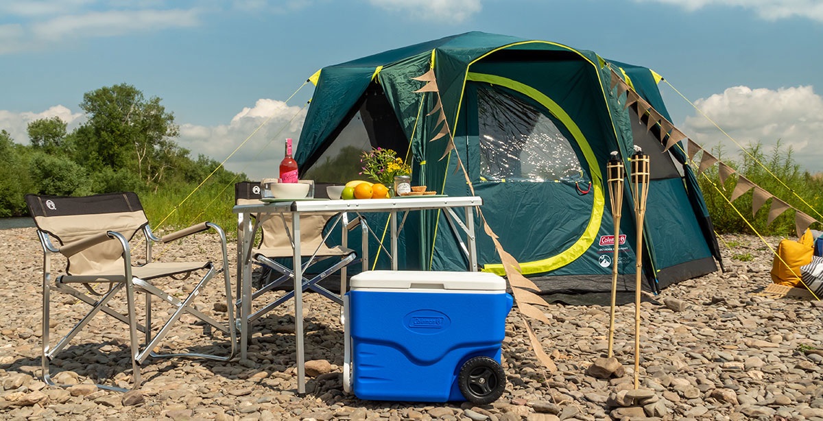 Coleman Frigorifero Portatile 40QT 37,5L Blu e Bianco con Ruote e Ottimo Isolamento