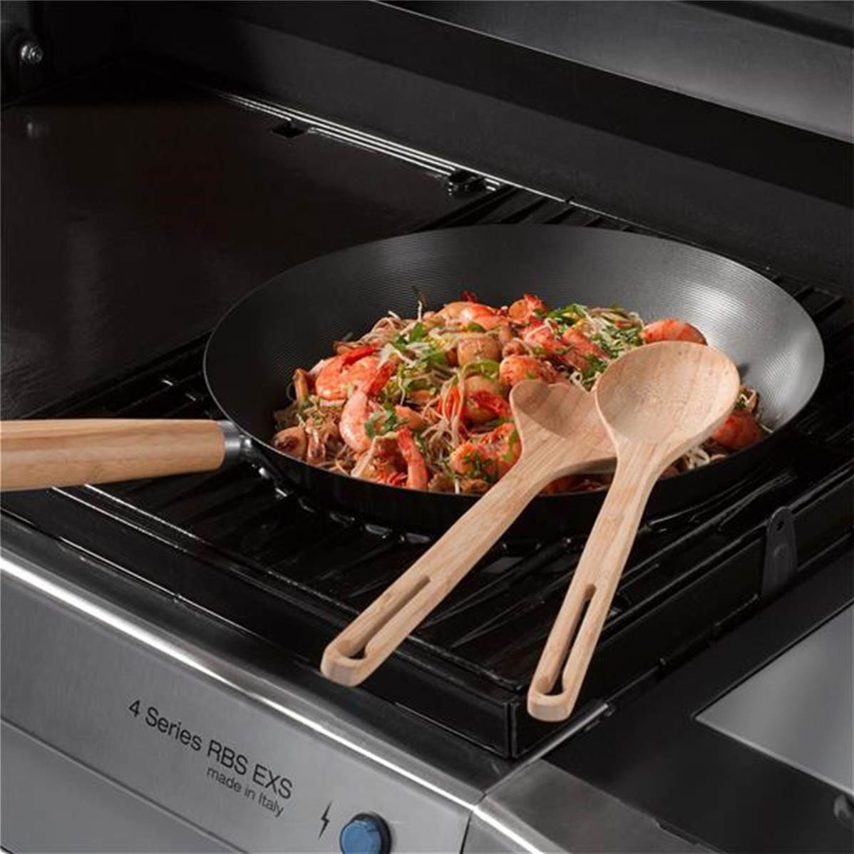 Campingaz Culinary Modular Wok in Ghisa Antiaderente, Nero, 37x11.2x36 cm - Perfetto per Cottura al Salto e Piatti Asiatici