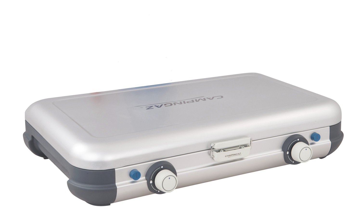 Campingaz Camping Kitchen 2 Grill & Go CV - Cucina da Campeggio Portatile con 2 Bruciatori e Griglie Intercambiabili, Potenza 2 x 2000 Watt, Design Compatto