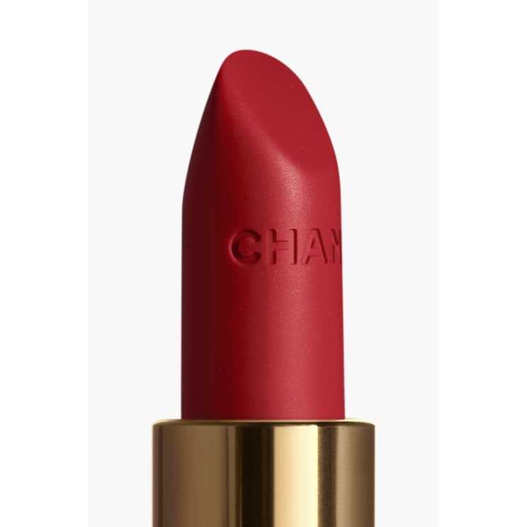 CHANEL Rouge Allure Velvet 57 Rouge Feu - Rossetto Mat 3.5 g con Effetto Vellutato e Lunga Tenuta