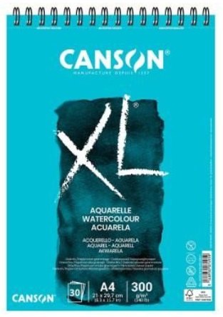 Canson Album XL Aquarelle - Blocco Spiralato A3 - 300 g/m² - 30 Fogli - Carta Grana Fine per Acquarello