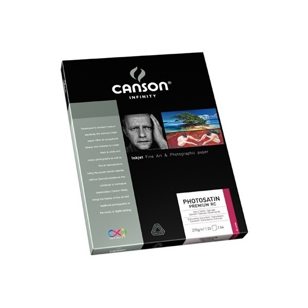 Canson Photosatin Premium RC A4 - Carta Fotografica Satinata 270 g/m², 25 Fogli, Ottima Riproduzione dei Colori