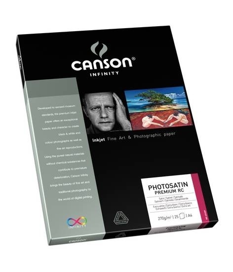 Canson Photosatin Premium RC A3 - Carta Fotografica Satinata Ultra Bianca 25 Fogli 270g/m²