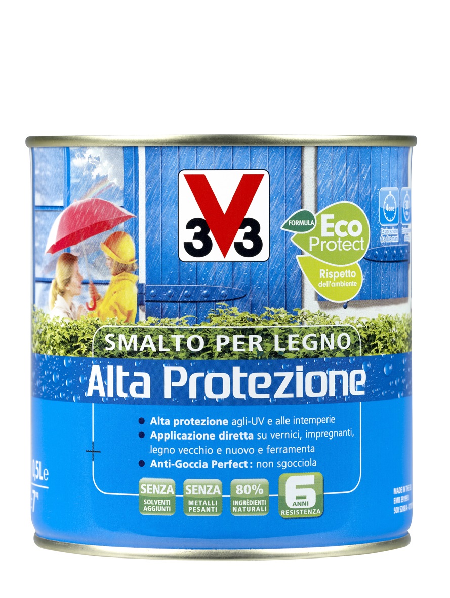 V33 Smalto per Pavimenti All'acqua 2.5 L - Ardesia, Interno ed Esterno, Resistente ai Raggi UV e agli Urti