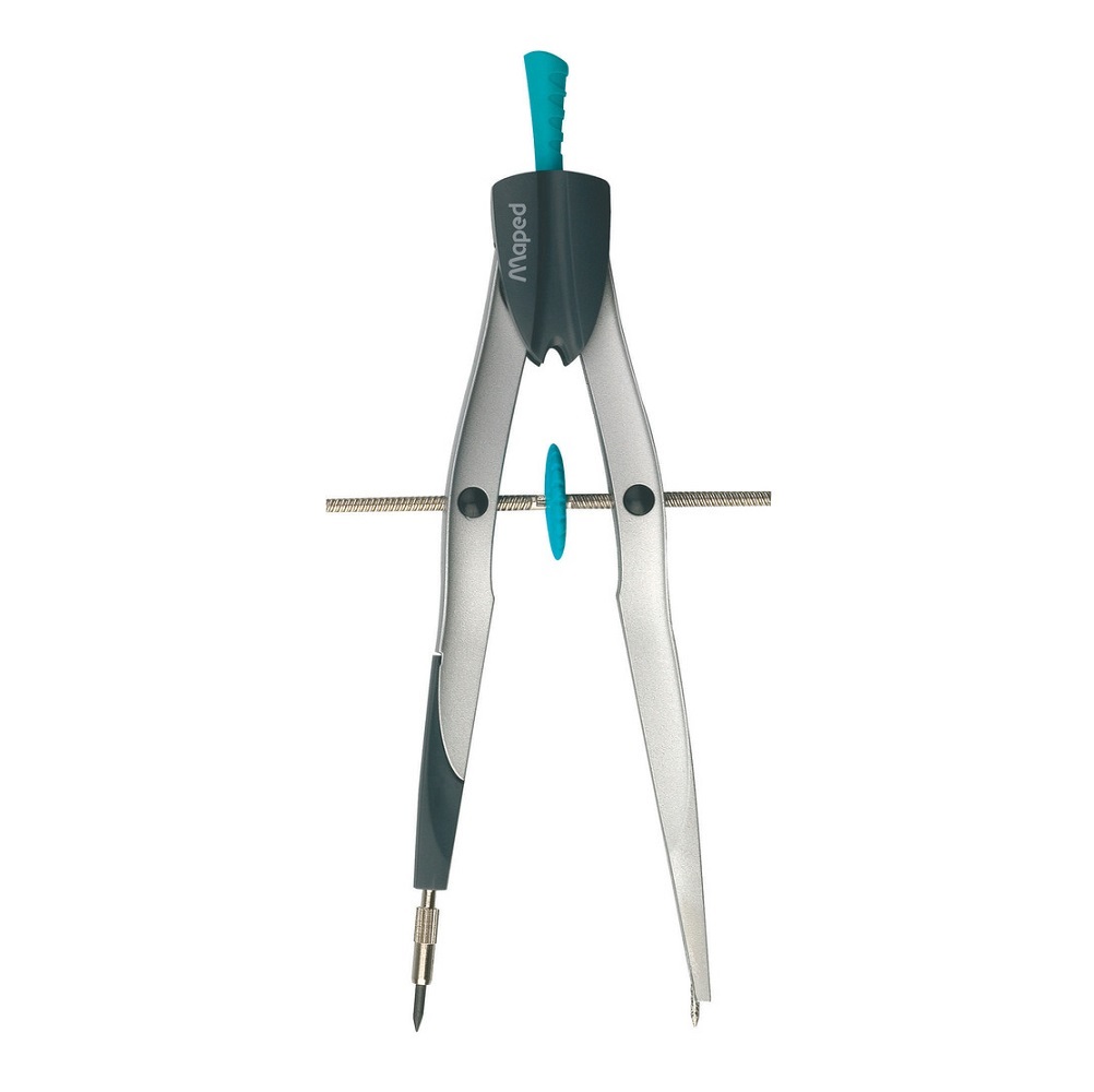 Maped Balaustrone Precision System - Compasso da disegno tecnico con diametro max 300mm, 3 pezzi, adattatore universale e astuccio per mine