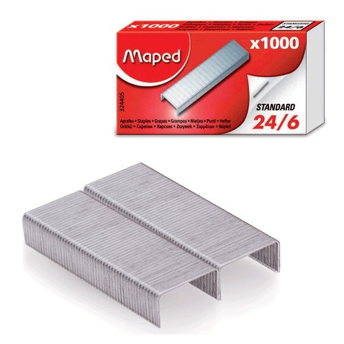 Maped Punti Metallici N 24/6 - Confezione da 1000 Pezzi