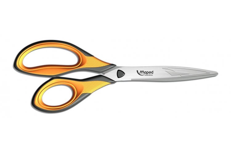 Maped Ultimate Forbici 21 cm Nero e Giallo - Ergonomiche con Anelli Double Soft e Lame in Acciaio Inossidabile