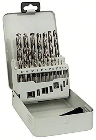 Bosch 2607018726 - Set di 19 punte HSS-G DIN 338, 1-10 mm, angolo di spoglia 135°