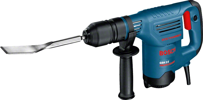 Bosch GSH 3 E Martello Demolitore 650 W con attacco SDS-plus, Peso 3,5 kg, Potenza del colpo 2,6 J