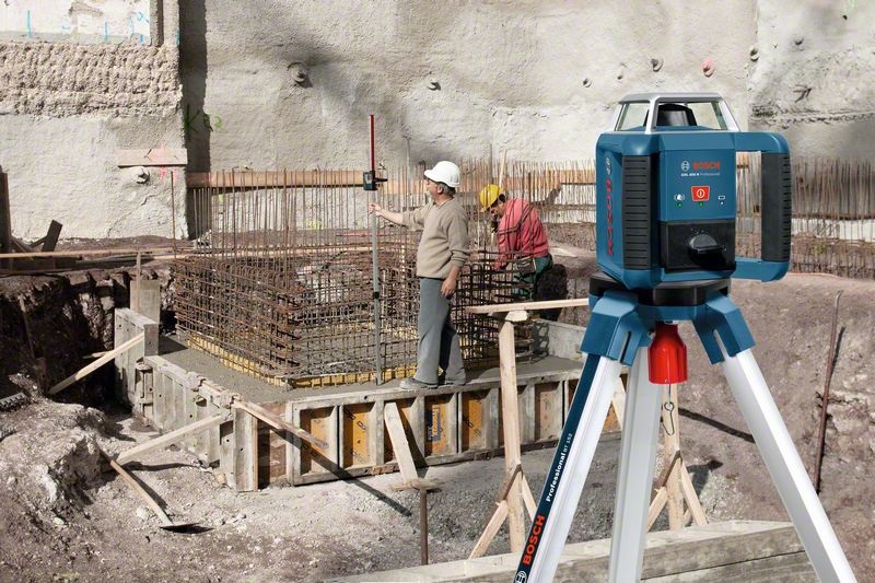 Bosch GRL 400 H Professional Livella Rotatoria Autolivellante - Raggio di Azione Fino a 400 m, Precisione ± 0,08 mm/m, Grado di Protezione IP56