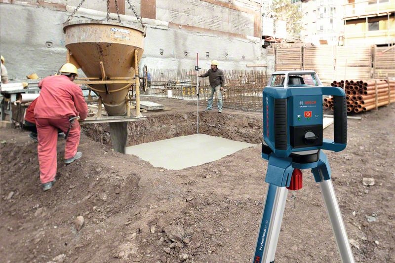 Bosch GRL 400 H Professional Livella Rotatoria Autolivellante - Raggio di Azione Fino a 400 m, Precisione ± 0,08 mm/m, Grado di Protezione IP56