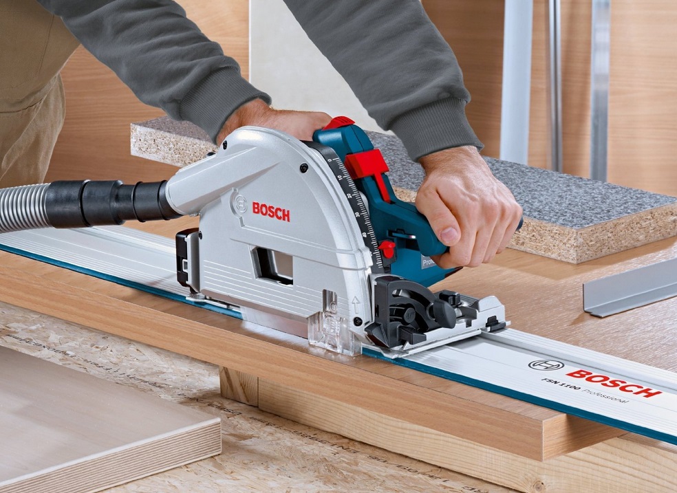 Bosch FSN 1100 Binario Guida 1100 mm - Compatibile con Seghe Circolari e Fresatrici