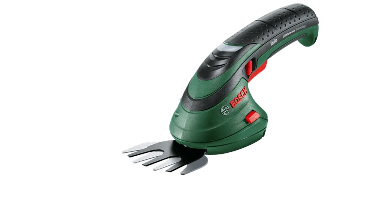 Bosch Set Forbici Rifilasiepi e Tagliaerba a Batteria Isio 3.6V con Lama da 8 cm e Sistema Anti-Blocking