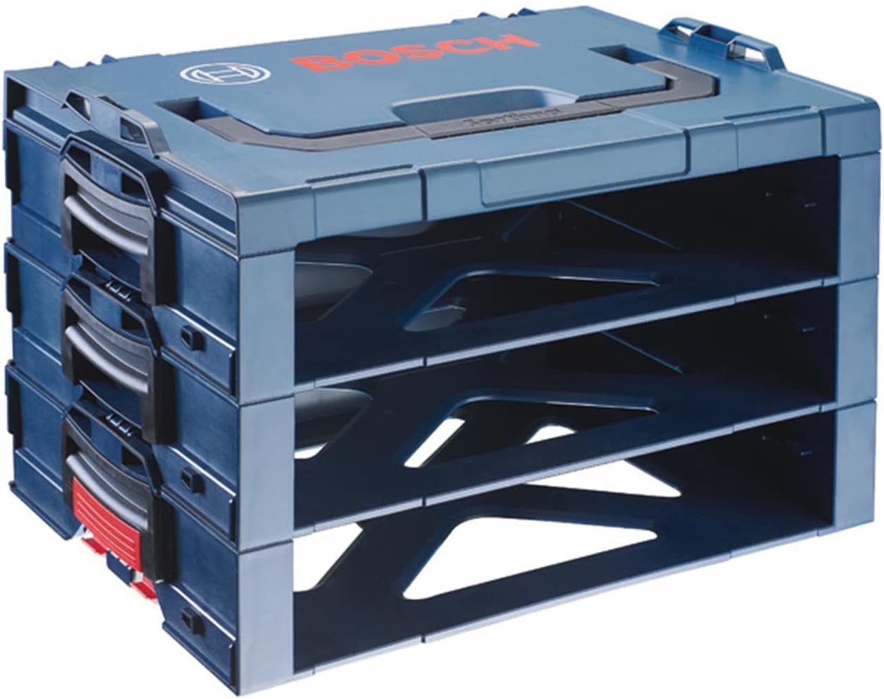 Bosch Professional 1600 A001SF i-boxx Mensola Blu, 3 Pezzi con Blocco Automatico e Sistema di Chiusura Brevettato