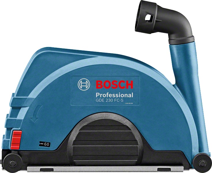Bosch GDE 230 FC-S Professional - Cuffia di aspirazione per smerigliatrice angolare 230 mm, peso 2100 g, con migliore aspirazione della polvere