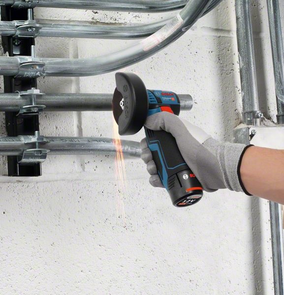 Bosch GWS 12V-76 Professional Smerigliatrice Angolare 12V, Diametro Disco 76 mm, 19500 Giri/min, Motore Brushless, 3 Mole da Taglio, Senza Batteria e Caricabatteria