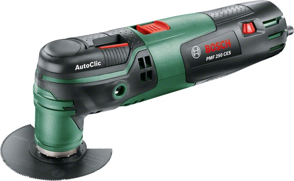 Bosch PMF 250 CES Utensile Multifunzione 250 W, Nero, Verde, Rosso, Starlock System, 20000 OPM