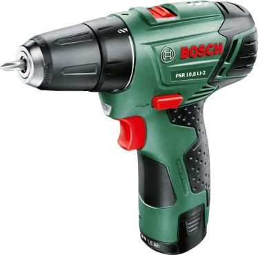 Bosch PSB 10,8 LI-2 Trapano Avvitatore a Percussione a Batteria con 2 Velocità, 2 Batterie da 10,8 V e Set di 508 Accessori