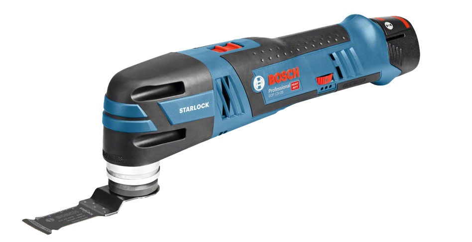 Bosch GOP 12V-28 Professional - Utensile multifunzione a batteria compatto con interfaccia Starlock e connessione 3D
