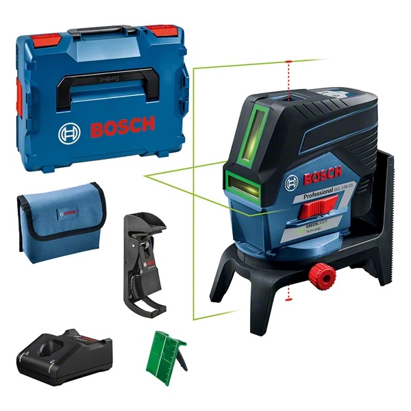 Bosch GCL 2-50 CG PROFESSIONAL Livella Laser Combinata Verde con Bluetooth, Raggio d'Azione fino a 20 m, Accessori Inclusi