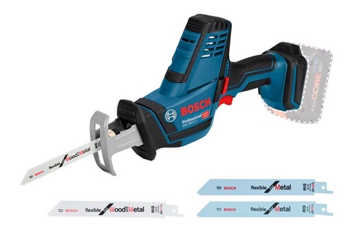 Bosch GSA 18 V-LI C Professional Sega a Sciabola - 3050 spm, 2 kg, Capacità di Taglio Legno 20 cm, Profondità Taglio Acciaio 10 cm, Design Compatto