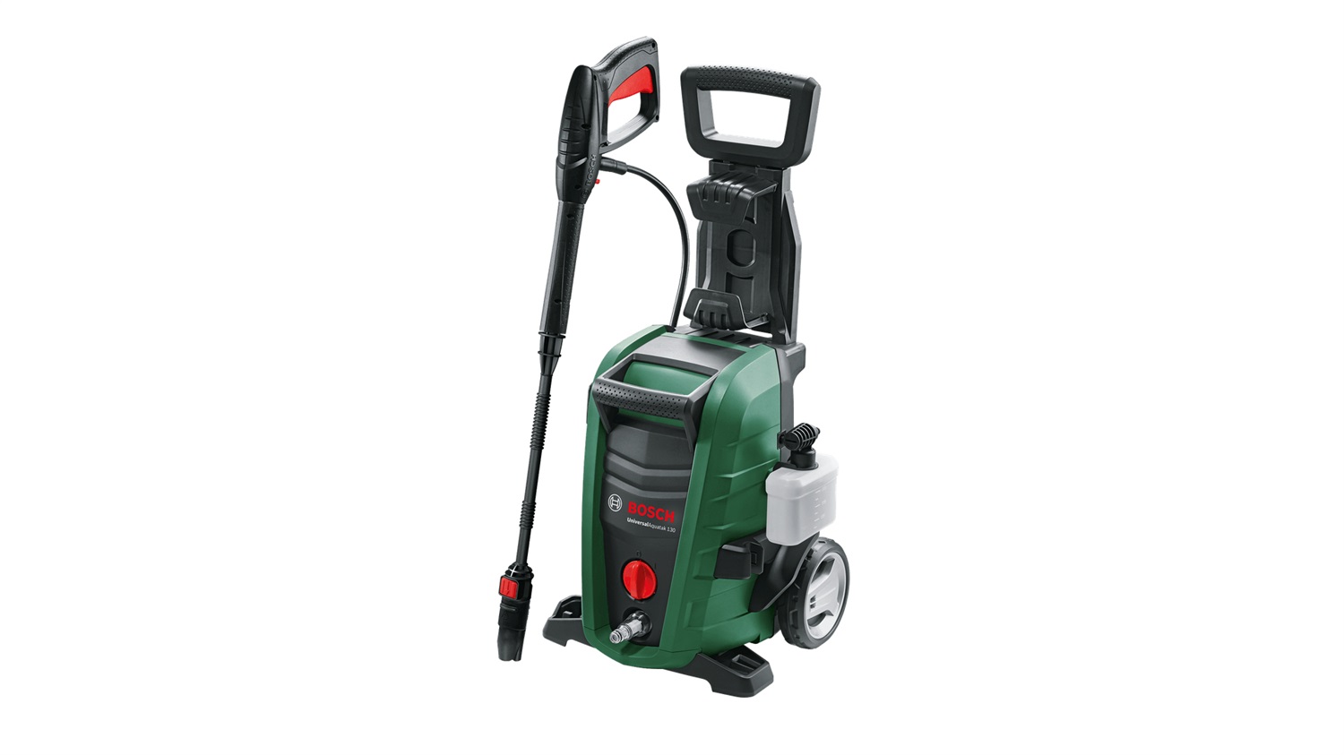 Bosch Home and Garden UniversalAquatak 130 - Idropulitrice Elettrica 1700W, 130 bar, 380 l/h, 2 Ugelli, Tubo Flessibile 6m, Maniglia Estendibile