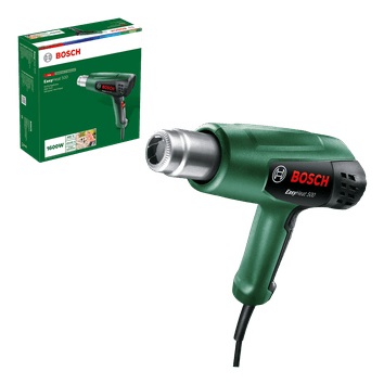 Bosch EasyHeat 500 - Soffiatore ad aria calda 1600 W, 27 l/min, 500 °C, design compatto