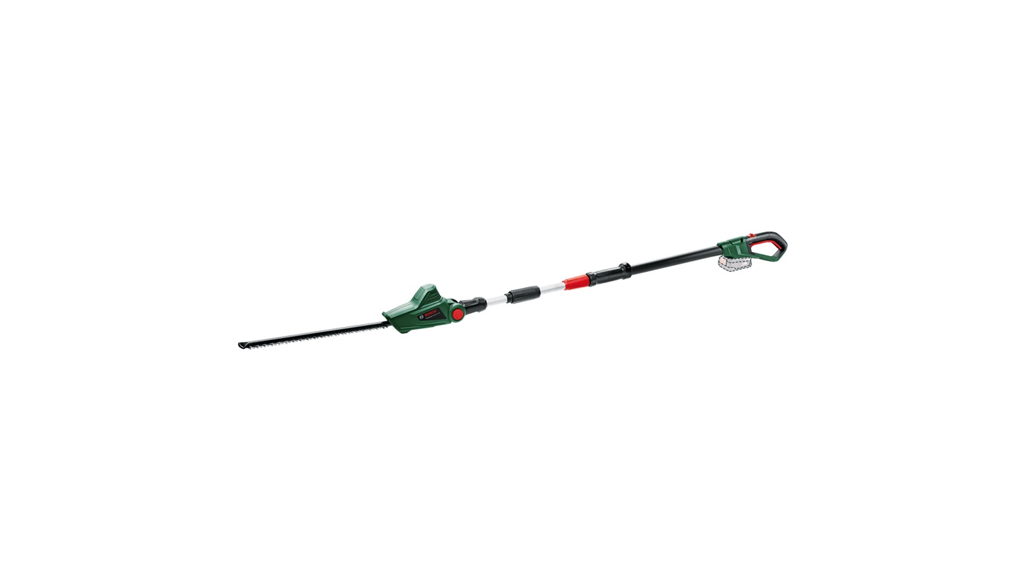 Bosch UniversalHedgePole 18 - Tagliasiepi telescopico a batteria 18V con lama da 43 cm, testa orientabile e design ergonomico, senza batterie e caricabatterie