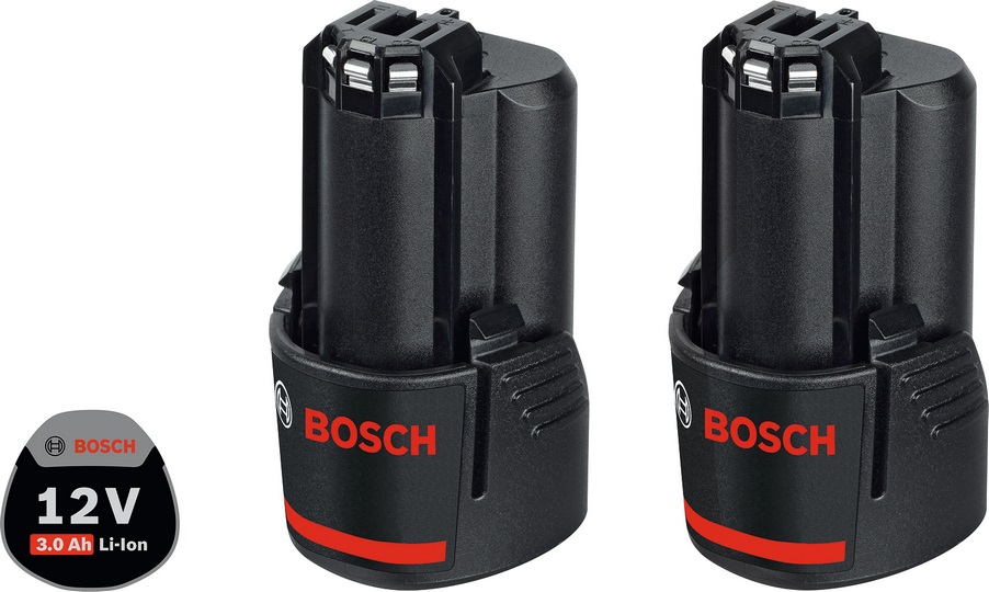 Bosch 1600A00X7D Batteria Ricaricabile agli Ioni di Litio 3000 mAh 12 V - Colore Nero