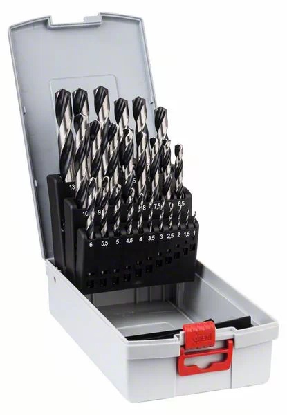 Bosch Professional Set di 25 Punte per Trapano HSS PointTeQ - Foratura Rapida nel Metallo (Ø 1-13 mm)