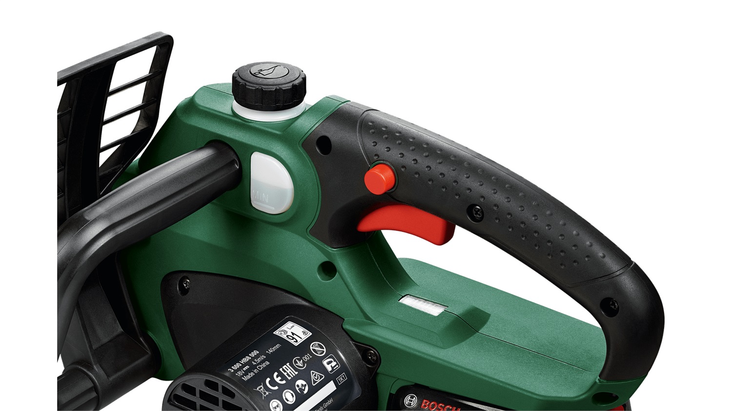 Bosch UniversalChain 18 Motosega a Batteria 18V con Lama da 20 cm, Leggera e Maneggevole, Sistema SDS, Senza Batteria e Caricabatterie