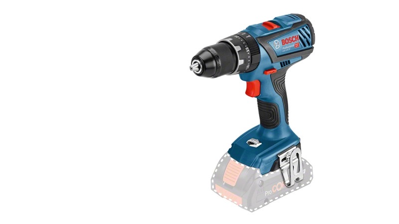 Bosch GSB 18V-28 Professional Trapano Avvitatore a Percussione 18V, 1900 Giri/min, Mandrino Autoserrante da 13 mm, Senza Batteria