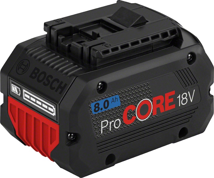 Bosch ProCORE 18V Batteria Ricaricabile 8.0Ah - Ioni di Litio, Potenza Fino a 1800W, Sistema COOLPACK 2.0