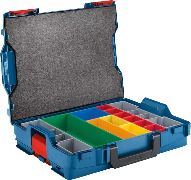 Bosch L-BOXX 102 - Scatola per Utensili con Set di 13 Armadietti Inset-Box, Robusta e Flessibile