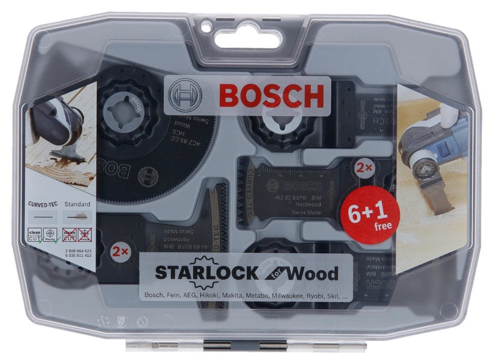 Bosch 2608664623 - Set Professionale da 7 pz di Lame per Taglio di Punta/Segmentate per Legno e Metallo con Sistema di Montaggio Starlock