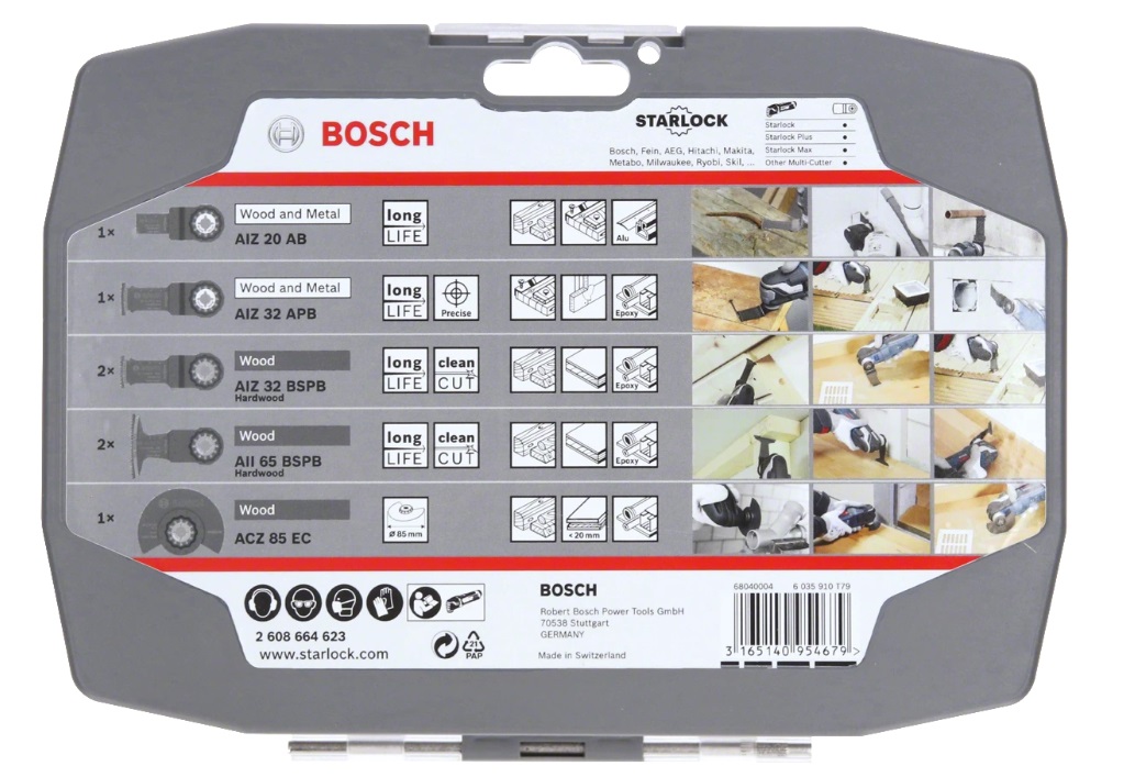 Bosch 2608664623 - Set Professionale da 7 pz di Lame per Taglio di Punta/Segmentate per Legno e Metallo con Sistema di Montaggio Starlock