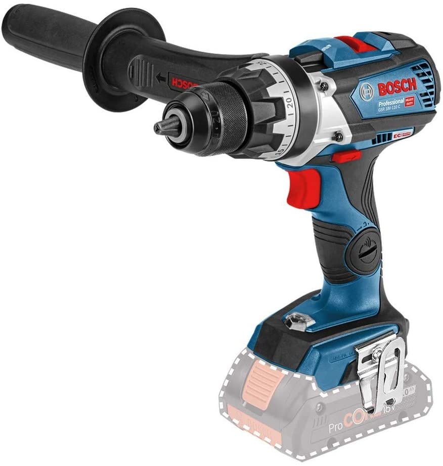 Bosch Professional Trapano Avvitatore a Batteria GSR 18V-110 C - Coppia Massima 110 Nm, Ø Viti 12 mm, Motore Brushless, KickBack Control