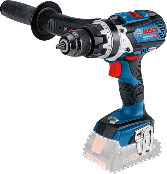 Bosch GSB 18V-110 C Trapano-avvitatore a batteria con percussione, 18V, 110 Nm, 2100 Giri/min, 1,9 kg, Senza chiave, Nero e Blu