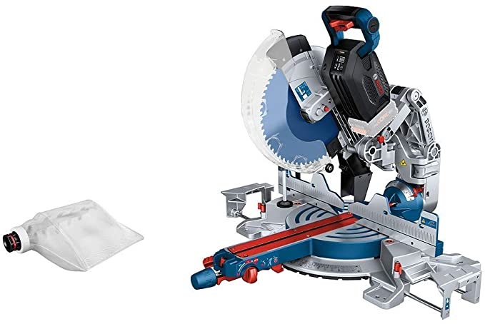 Bosch GCM 18V-305 BITURBO Troncatrice Radiale a Batteria - 4000 Giri/min, 2000 W, con Lama e Accessori