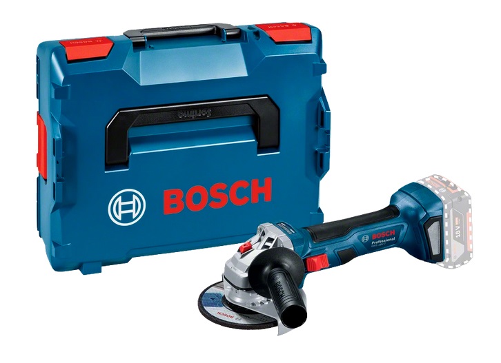 Bosch GWS 18V-7 Professional Smerigliatrice Angolare a Batteria 125 mm, Motore Brushless, 700 W, 11000 Giri/min, Peso 1,6 kg, Inclusi Accessori e L-Boxx