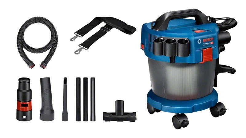 Bosch GAS 18V-10 L Professional - Aspiratore a Batteria, Capacità 10 Litri, Tecnologia Rotational Airflow, Senza Batteria e Caricabatterie