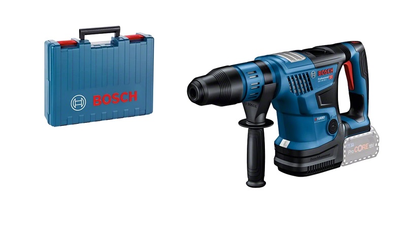 Bosch GBH 18V-36 C Professional Martello Perforatore a Batteria BITURBO con SDS max, 500 Giri/min, 5,1 kg, Bluetooth GCY 42, Valigetta Inclusa