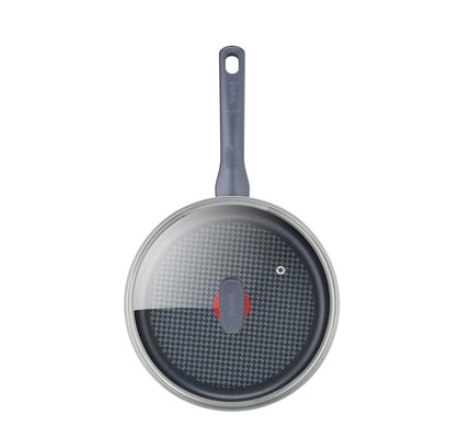 Tefal Daily Cook - Padella Antiaderente in Acciaio Inox Ø 28 cm con Rivestimento Titanium e Coperchio in Vetro